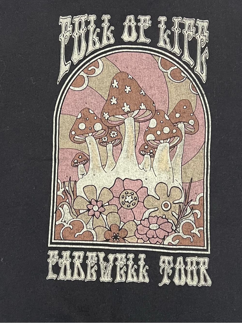 Hollister Black Graphic 'Full of Life' Mushroom Sweatshirt